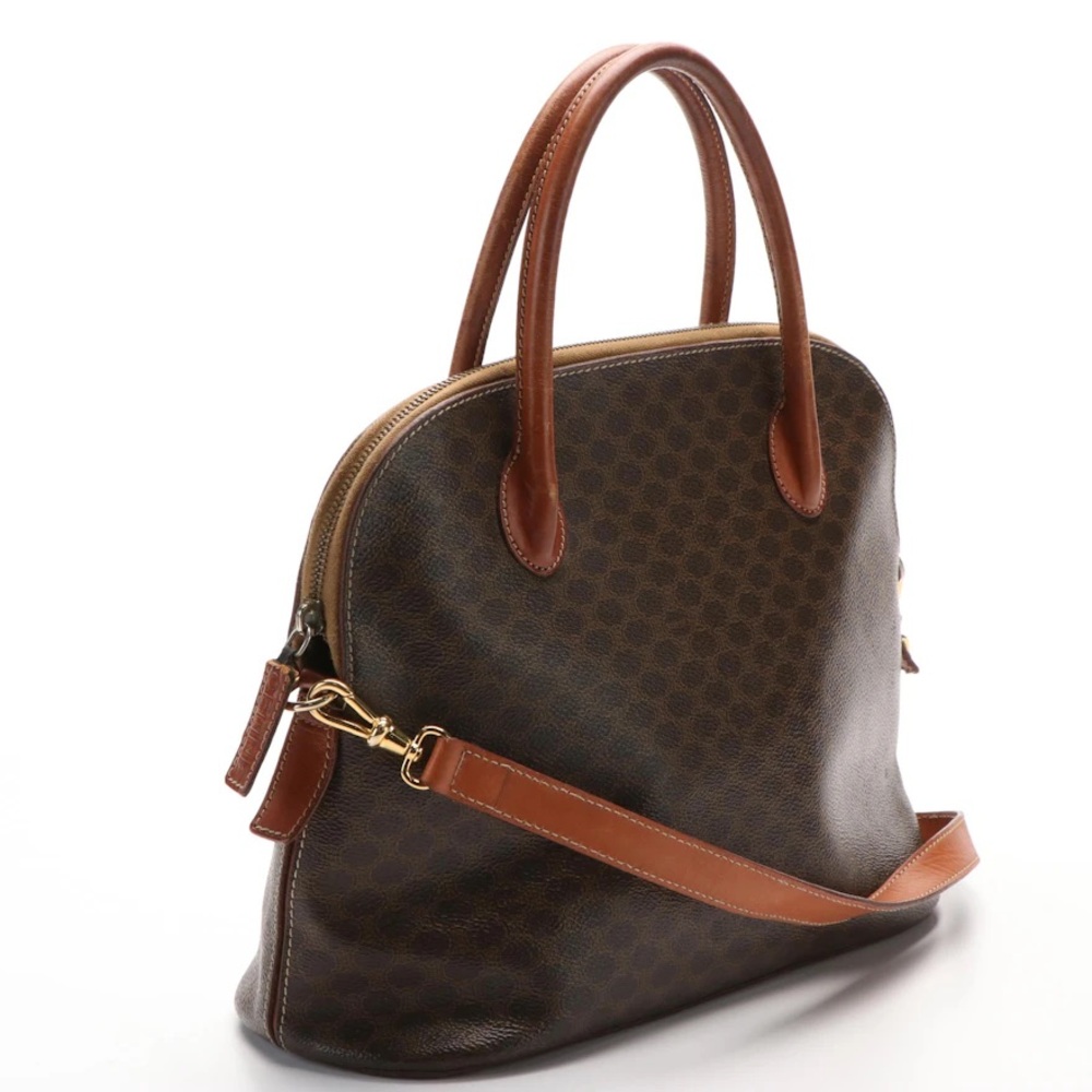Celine Macadam 2 Way Handbag in Coated Canvas